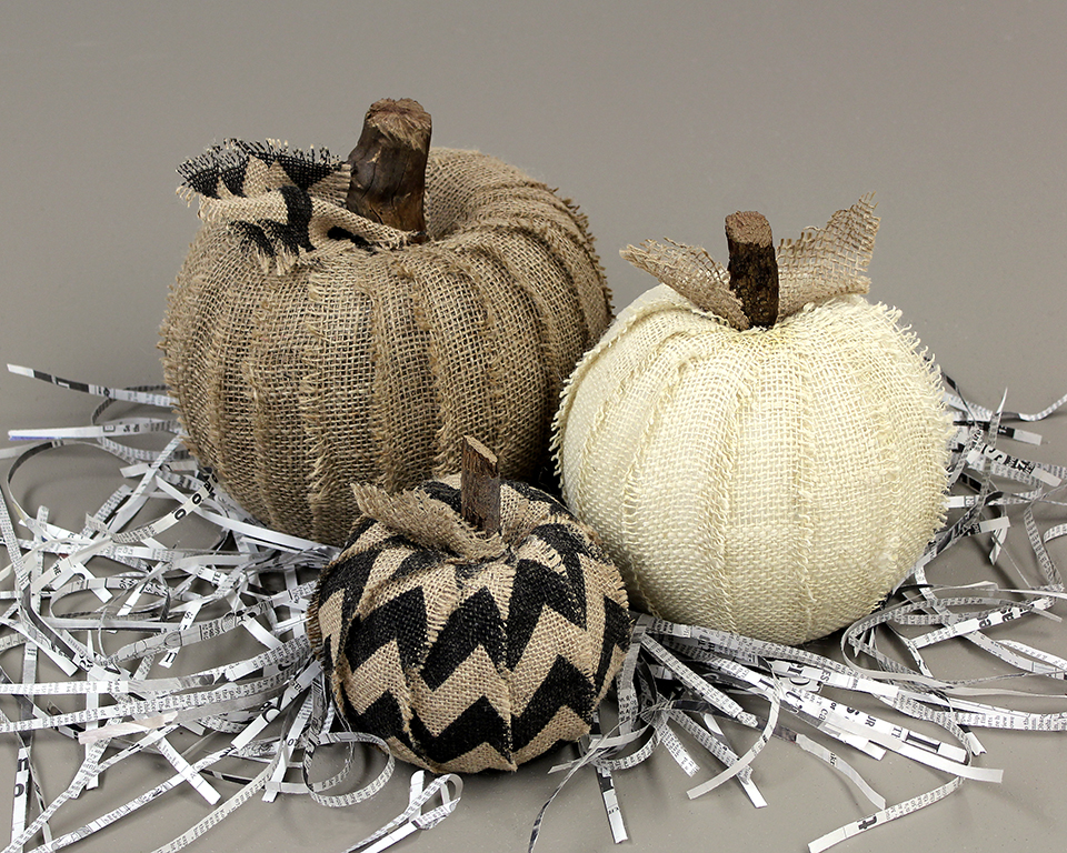 Frayed Burlap Pumpkins FloraCraft