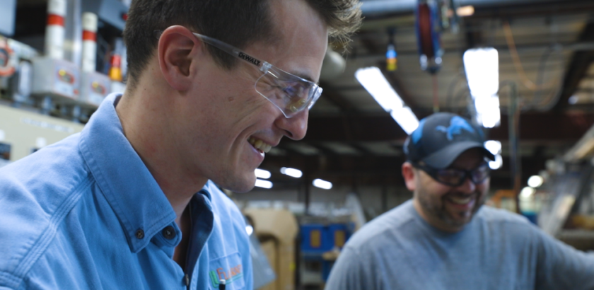 FloraCraft team members inspect product.